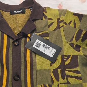 Murano Olive and Chocolate Patterned Knitwear